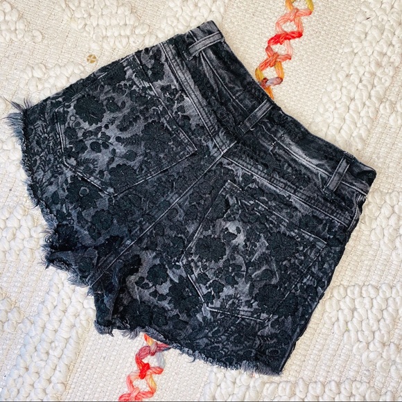 Free People Etienne Fields Embroidered Jean Shorts - Picture 6 of 15